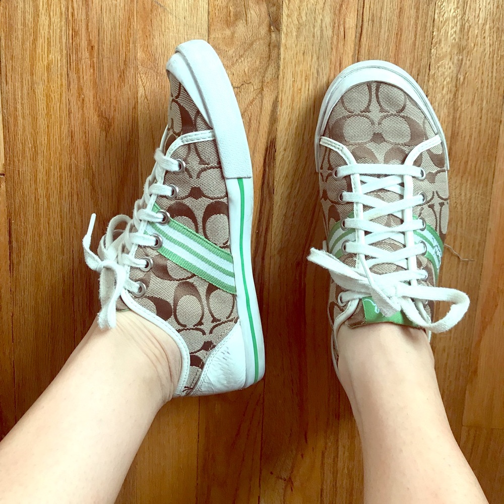 Coach Green Stripe Sneaker
